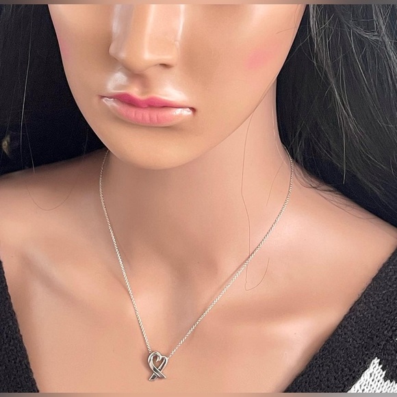 Tiffany & Co. Paloma Picasso 16” heart necklace 925 SS W/box💝perfect gift💝W/COA - Picture 2 of 7